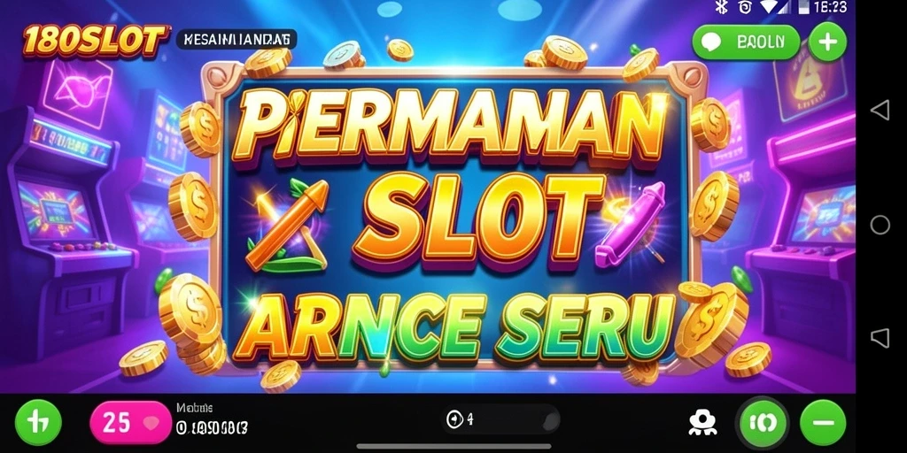 Screenshot gameplay 180SLOT menampilkan serunya bermain slot dengan berbagai tema.