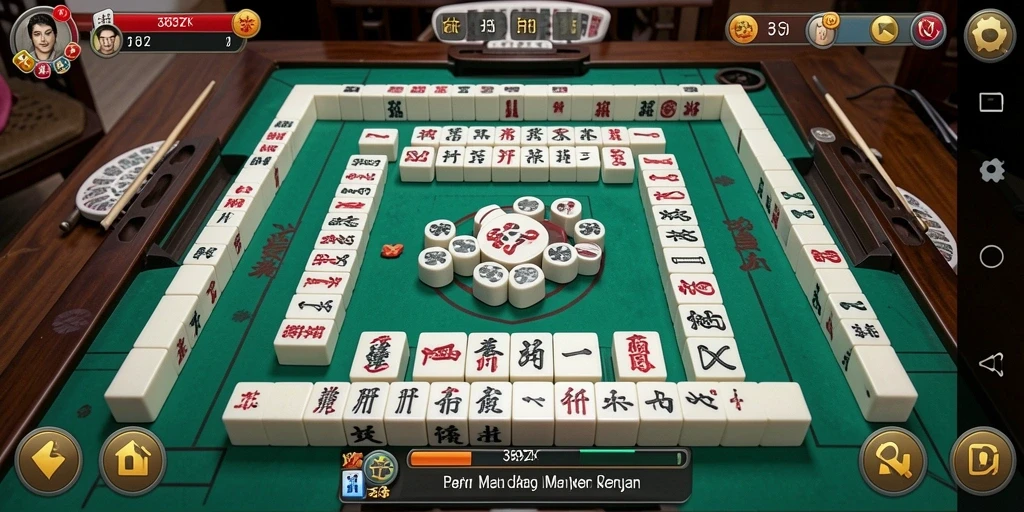 Tampilan gameplay utama 369ZK menampilkan papan Mahjong yang menarik.