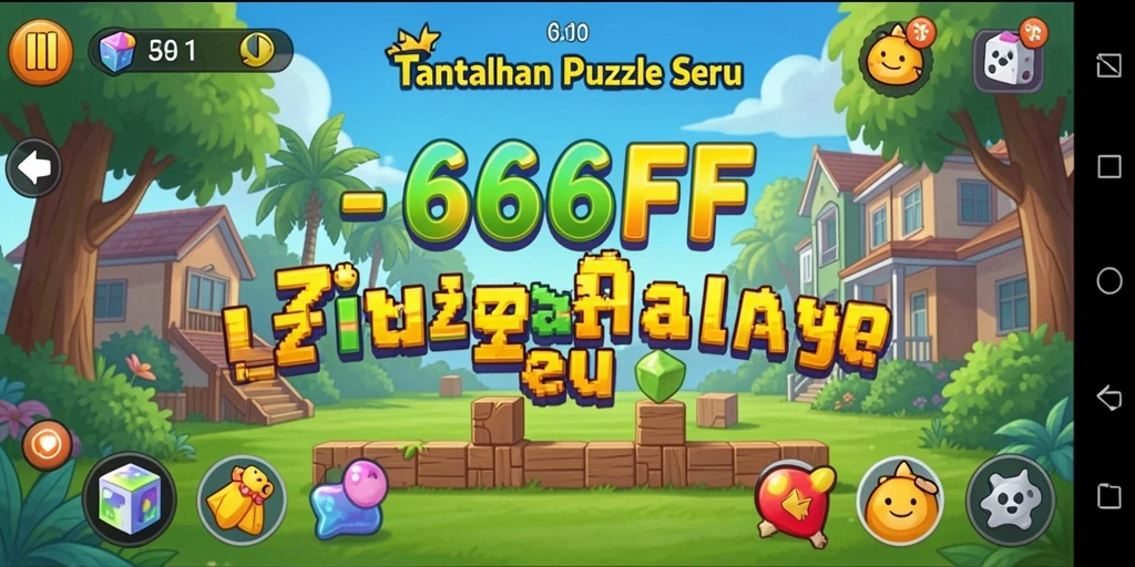 Tampilan gameplay 666FF yang seru dan menarik saat menyelesaikan teka-teki.