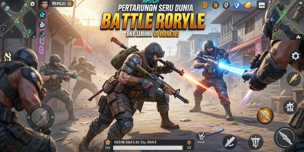 Gameplay seru 95PGPLAY dalam aksi Battle Royale.