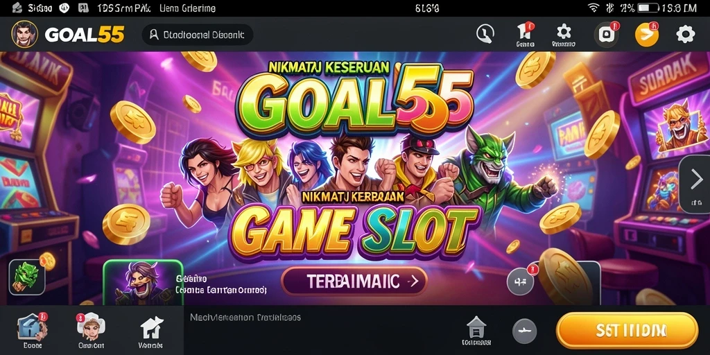 Tampilan gameplay Slot yang seru dan mengasyikkan di GOAL55.