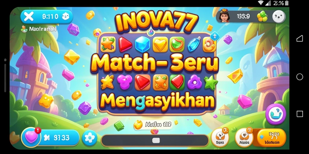 Tampilan menakjubkan dari gameplay Match-3 INOVA77.
