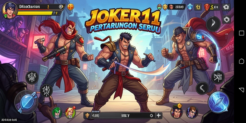 Screenshot gameplay JOKER11 menampilkan pertarungan yang mendebarkan.
