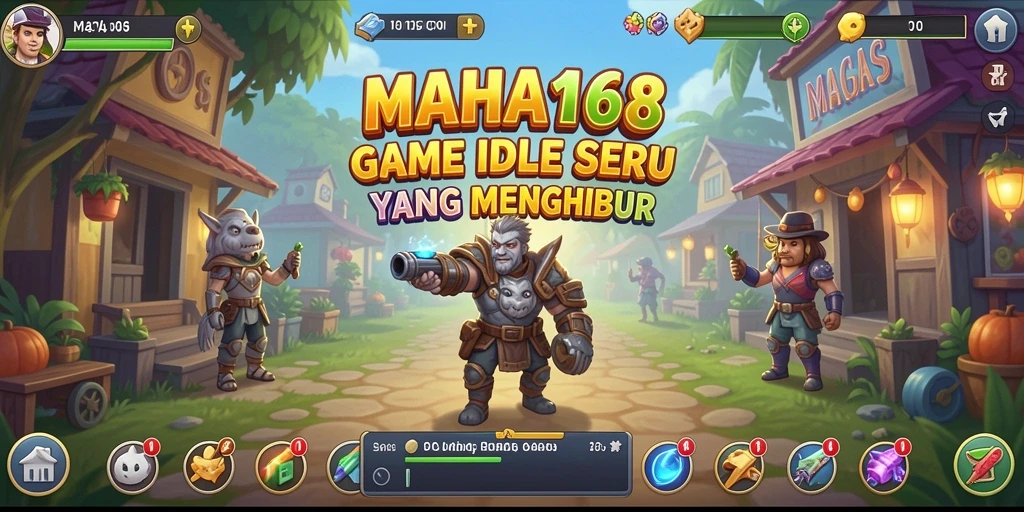 Tampilan menarik dari gameplay Idle MAHA168 yang adiktif.
