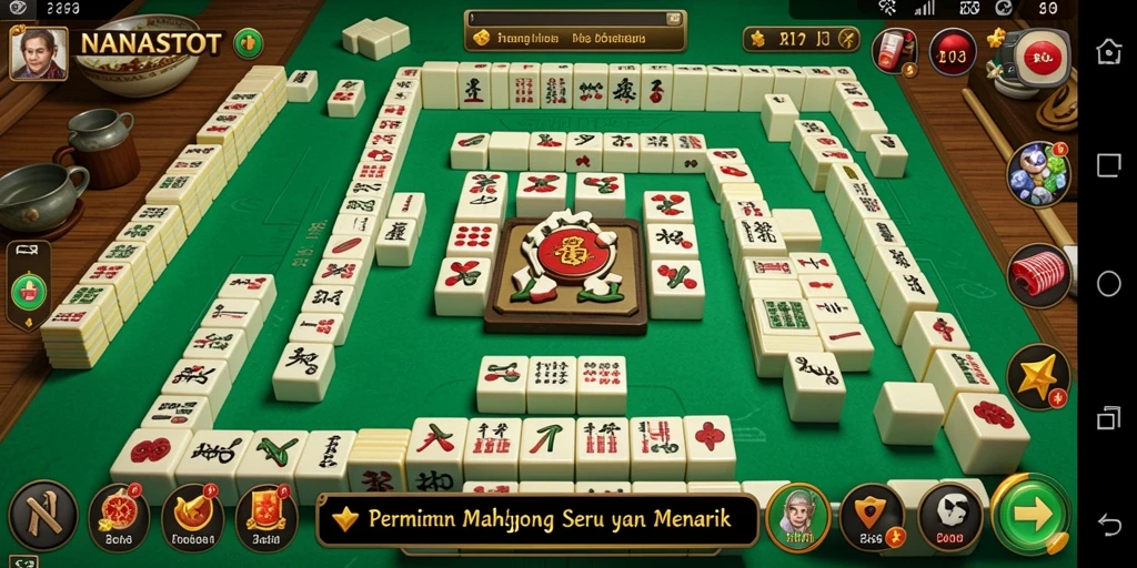 Screenshot NANASTOTO menunjukkan momen seru dalam permainan Mahjong.
