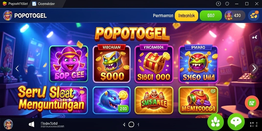 Tampilan menarik dari gameplay POPOTOGEL yang penuh warna.