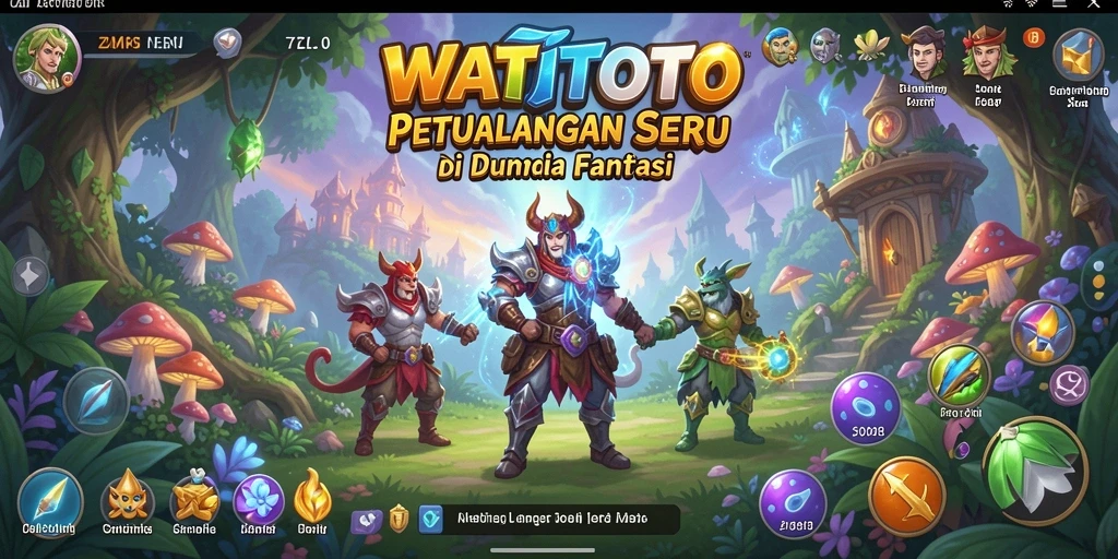 Tampilan gameplay WATITOTO yang mendebarkan dan penuh warna.